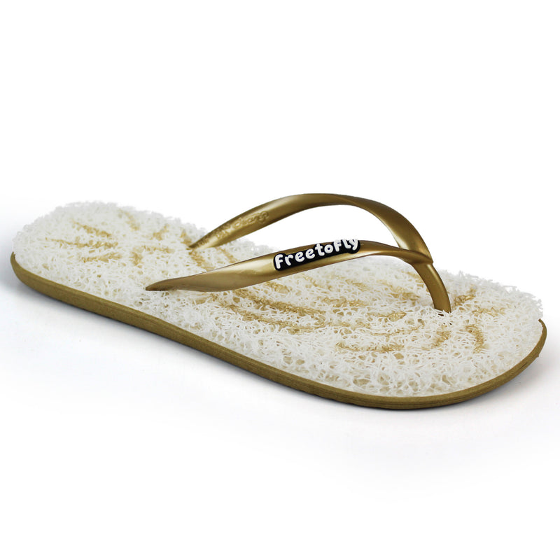 Flat Branco Dourado